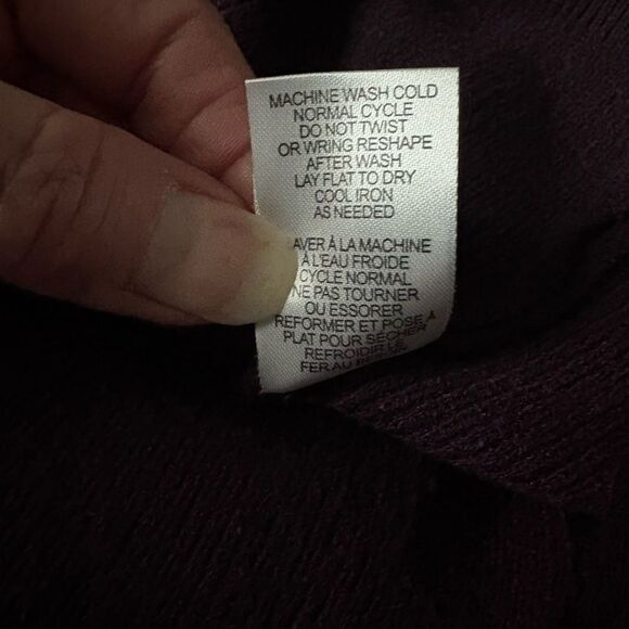 Workshop Republic Clothing Deep Purple Cowl Neck Sweater - Picture 7 of 7